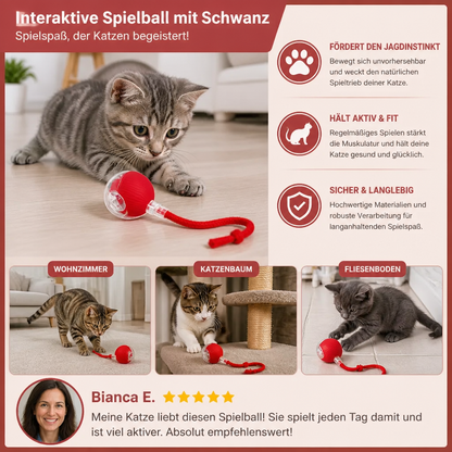 Interaktive Spielball mit Schwanz für Katzen