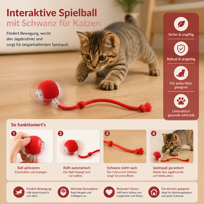 Interaktive Spielball mit Schwanz für Katzen