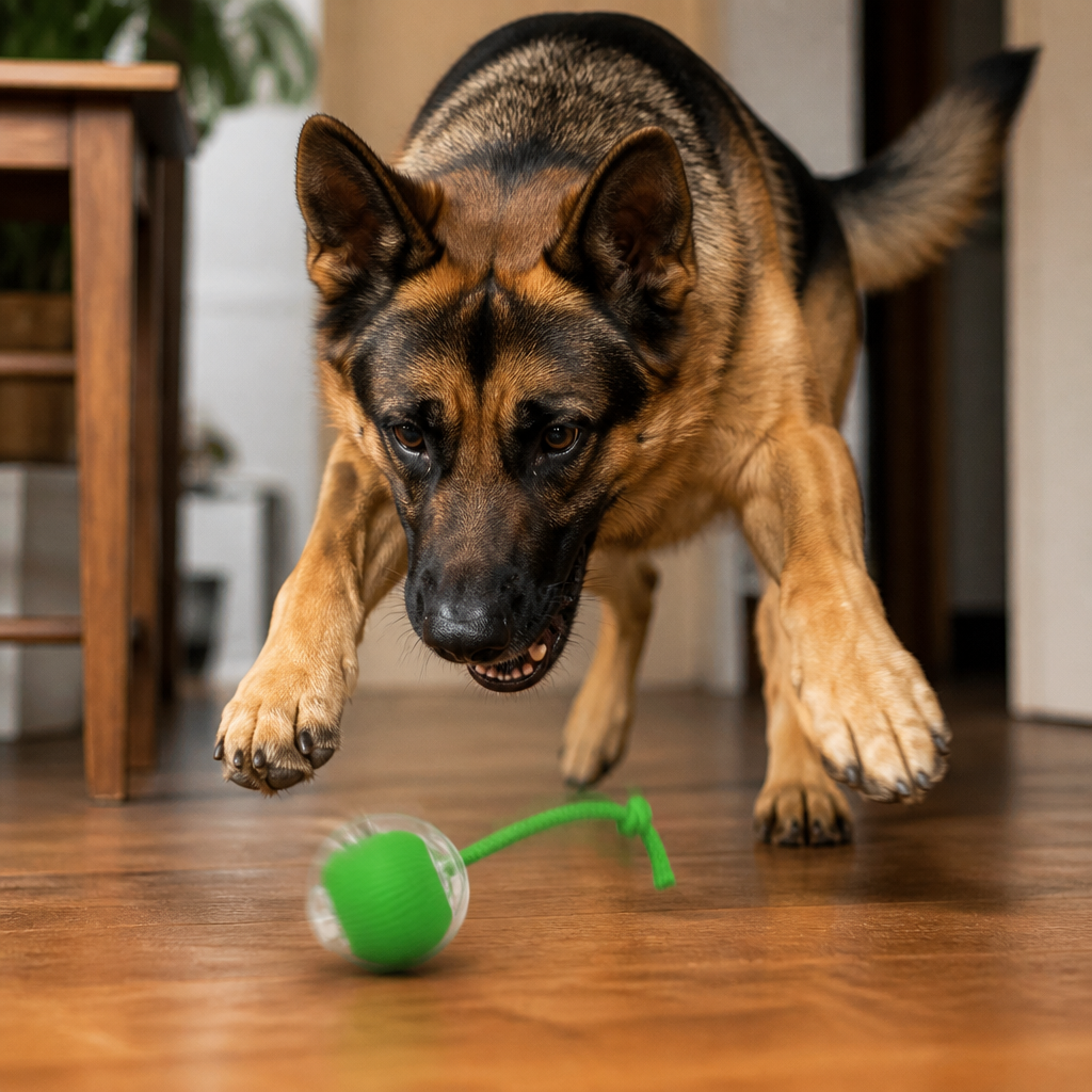 Interaktive Spielball mit Schwanz für Hunde