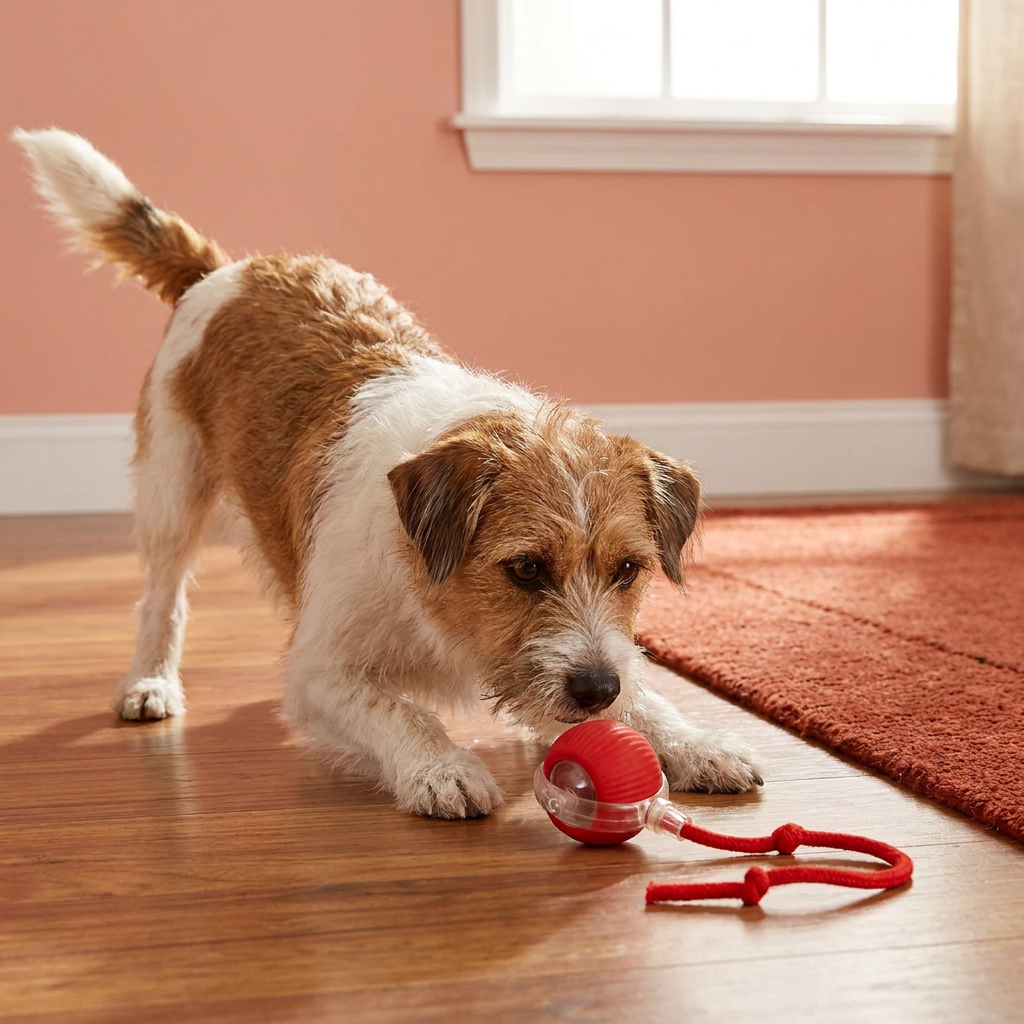 Interaktive Spielball mit Schwanz für Hunde
