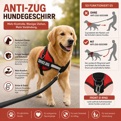 Personalisiertes Anti-Zug-Hundegeschirr mit vorderem D-Ring – zur Entlastung von Nacken und Schultern entwickelt