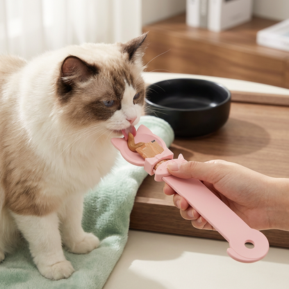 Leckerlöffel für Katzen – Nassfutter- & Snackspender mit langem Griff