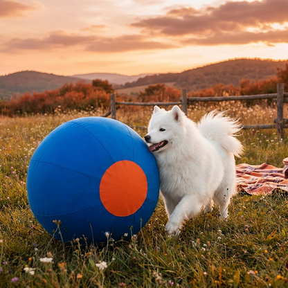 Aufblasbarer, bissfester Hüteball für Hunde – strapazierfähiges, interaktives Spielzeug zum Schieben und Hinterherjagen
