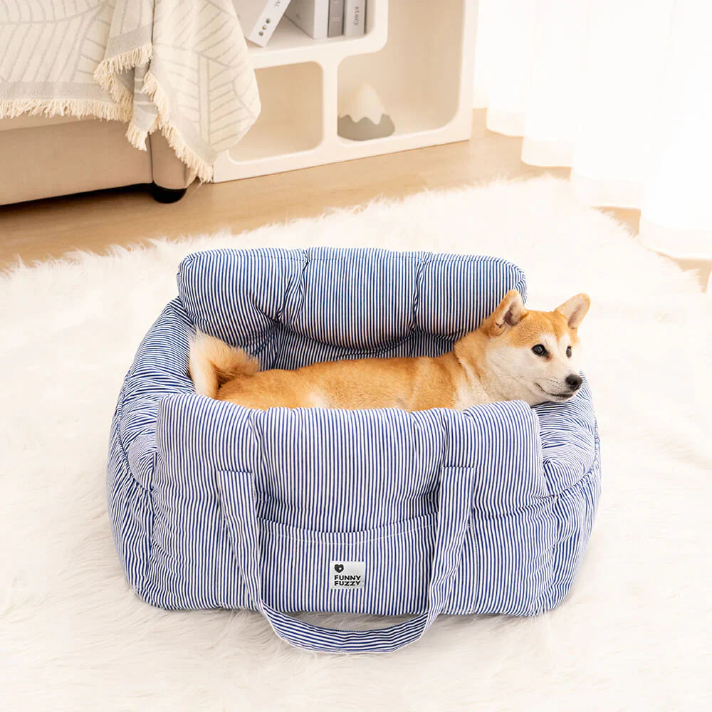 Reise-Hundebett mit hoher Seitenstütze