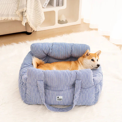 Reise-Hundebett mit hoher Seitenstütze