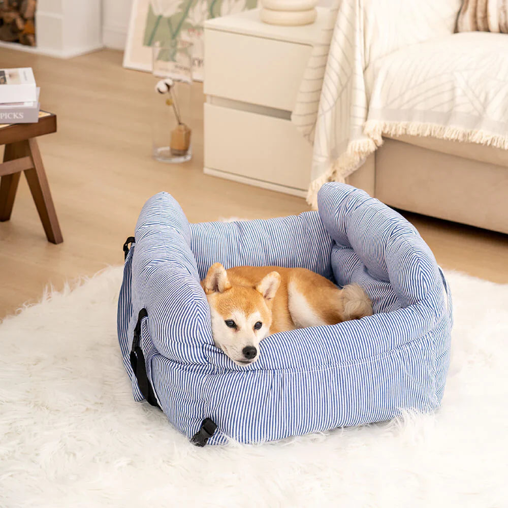 Reise-Hundebett mit hoher Seitenstütze