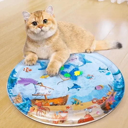Kühlende Wasserspielmatte Für Katzen (Rund)
