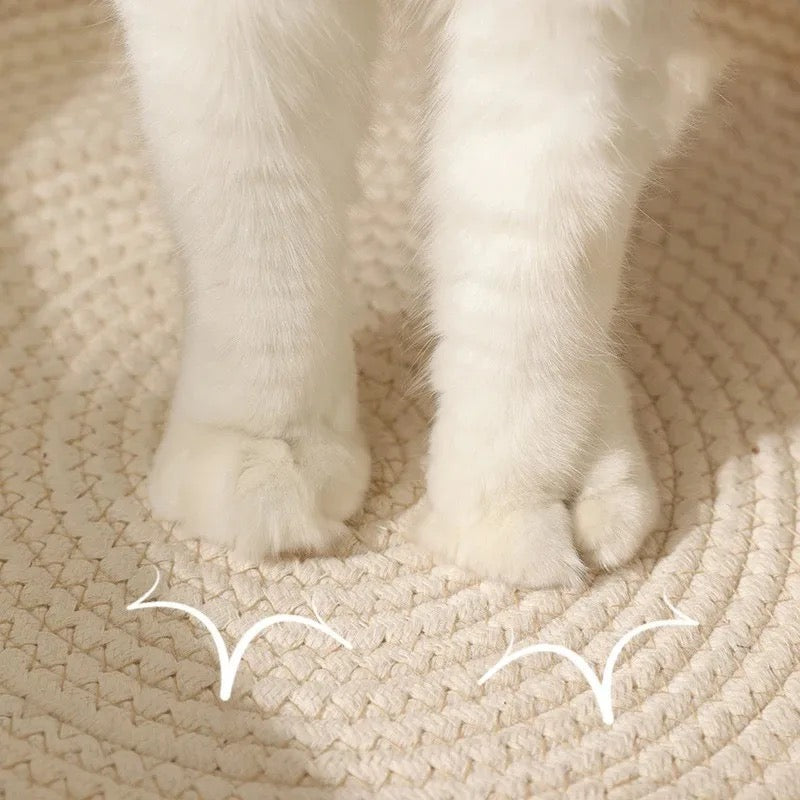 Katzenkörbchen aus handgewebtem Baumwollseil