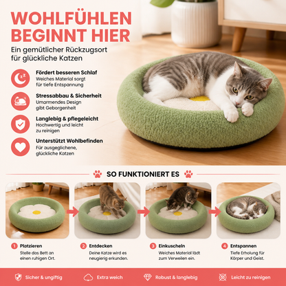 Blumen-Kratzbaum für Katzen – Gemütliche 2-in-1-Kratz-Lounge