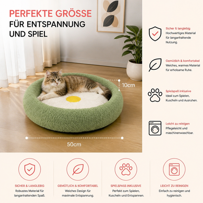Blumen-Kratzbaum für Katzen – Gemütliche 2-in-1-Kratz-Lounge