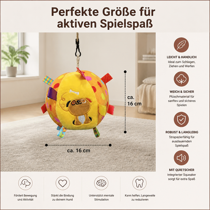 Interaktives hängendes Hundespielzeug mit elastischem Spielseil und Haken