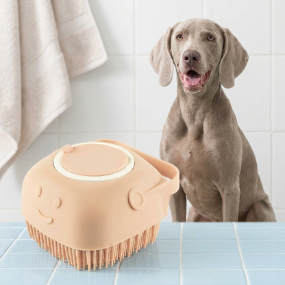 Praktische 2-in-1 Profi Hundebadebürste – Tiefenreinigung & Massage in einem Schritt