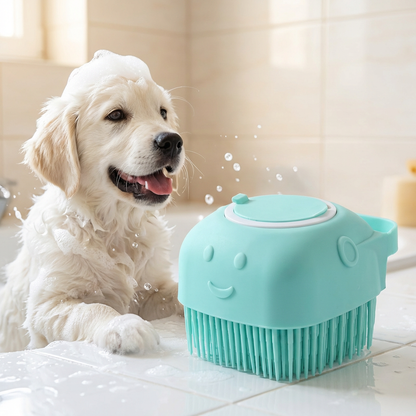 Praktische 2-in-1 Profi Hundebadebürste – Tiefenreinigung & Massage in einem Schritt