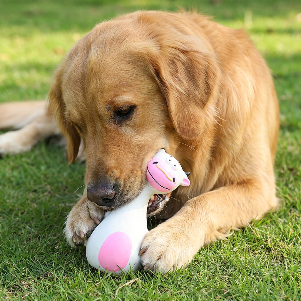 Robustes, umweltfreundliches Latex-Hundespielzeug mit Quietscher & Zahnpflege