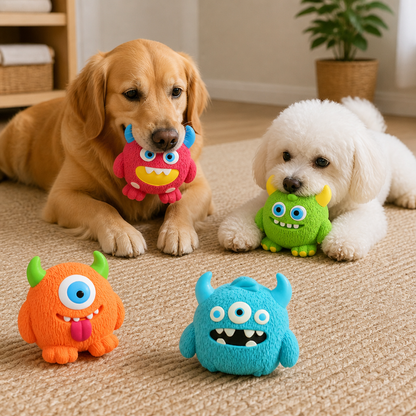 Robustes Umweltfreundliches Monster-Hundespielzeug aus Latex mit Quietscher und Zahnpflegefunktion