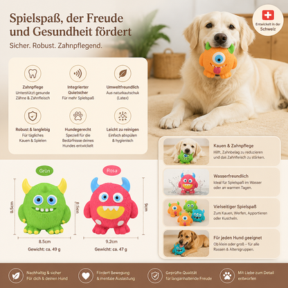 Robustes Umweltfreundliches Monster-Hundespielzeug aus Latex mit Quietscher und Zahnpflegefunktion