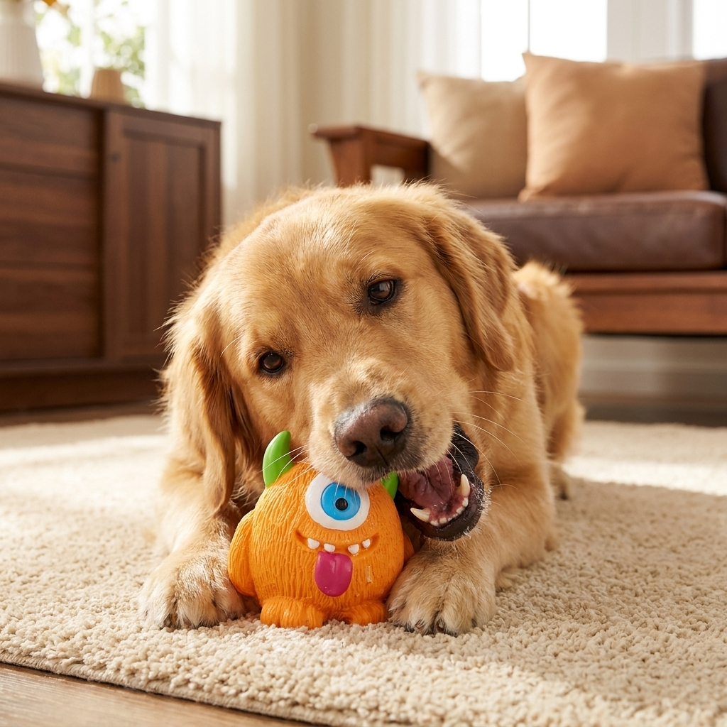 Robustes Umweltfreundliches Monster-Hundespielzeug aus Latex mit Quietscher und Zahnpflegefunktion