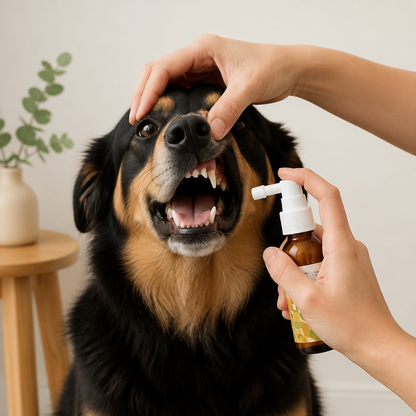 Zahnpflege-Spray gegen Zahnstein für Hunde – Hilft, Plaque zu reduzieren & den Atem zu erfrischen