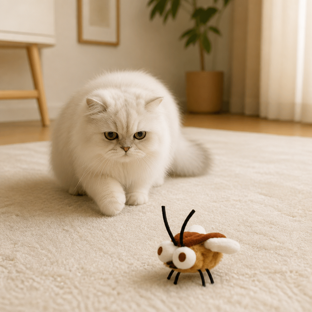 Bewegungsaktiviertes fliegendes Insektenspielzeug für Katzen
