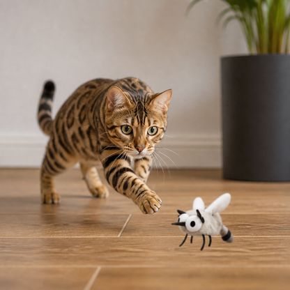 Bewegungsaktiviertes fliegendes Insektenspielzeug für Katzen