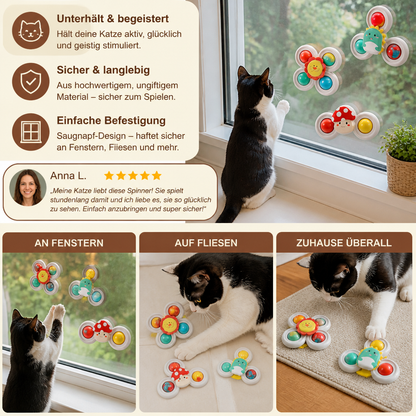 Interaktive, sich drehende Katzenspielzeuge – 3er-Set