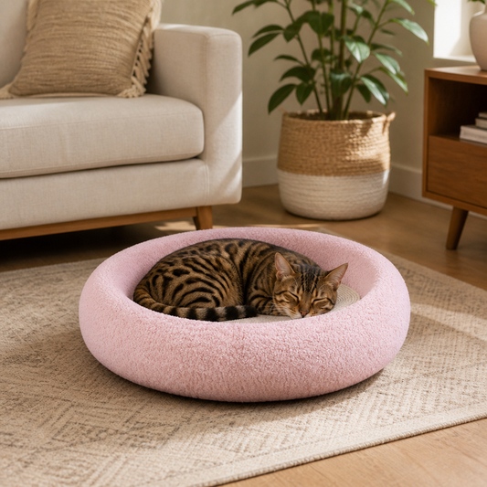 Blumen-Kratzbaum für Katzen – Gemütliche 2-in-1-Kratz-Lounge