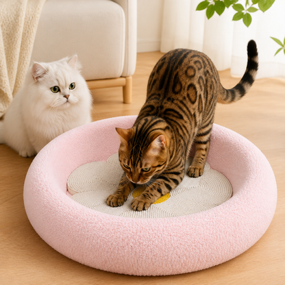 Blumen-Kratzbaum für Katzen – Gemütliche 2-in-1-Kratz-Lounge