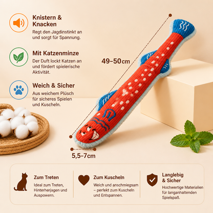 Katzenminze-Knistern-Kicker-Spielzeug – Plüsch-Katzenspielzeug zum Treten und Kuscheln