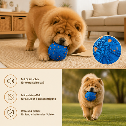 Interaktiver, wiederaufladbarer Hundeball – intelligentes Roll- und Zahnpflege-Kauspielzeug