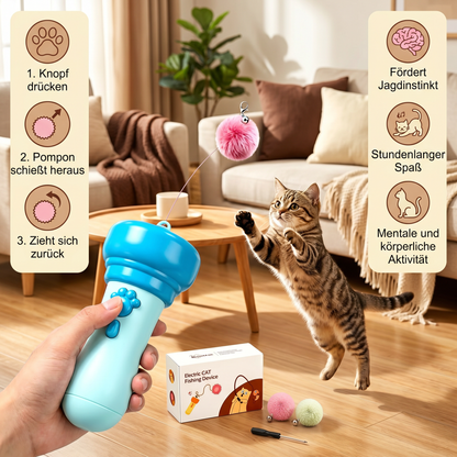 Interaktiver Pompon-Werfer „Tod“ für Katzen