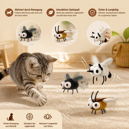 Bewegungsaktiviertes fliegendes Insektenspielzeug für Katzen
