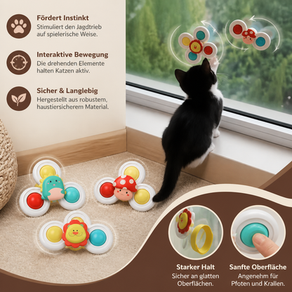Interaktive, sich drehende Katzenspielzeuge – 3er-Set