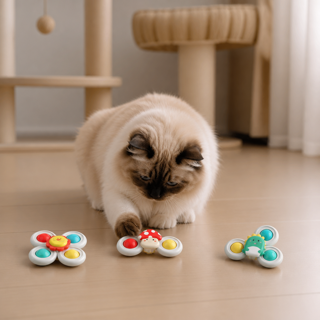 Interaktive, sich drehende Katzenspielzeuge – 3er-Set