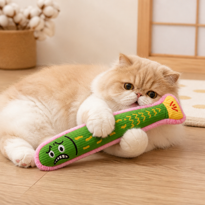 Katzenminze-Knistern-Kicker-Spielzeug – Plüsch-Katzenspielzeug zum Treten und Kuscheln
