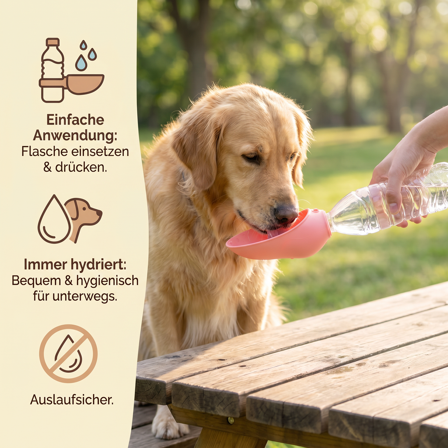 Silikon Hunde Trinkaufsatz für Flaschen