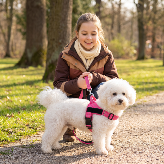 Individuell gestaltetes, reflektierendes No-Pull-Hundegeschirr mit personalisiertem Namensaufnäher