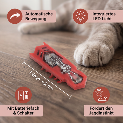 Interaktives Elektrisches Käfer Katzenspielzeug mit LED Licht und Automatischer Bewegung