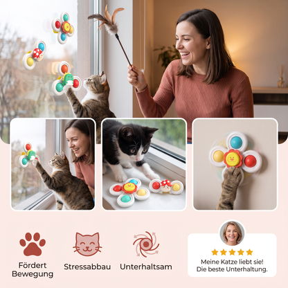 Interaktive, sich drehende Katzenspielzeuge – 3er-Set