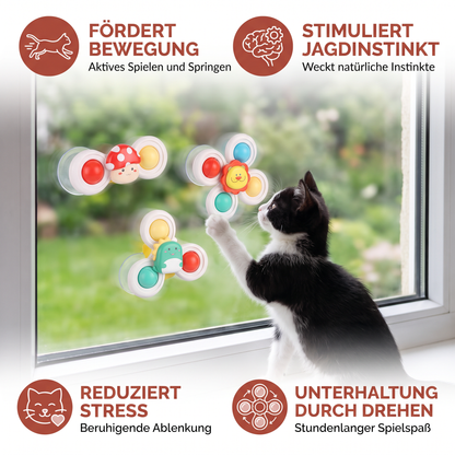 Interaktive, sich drehende Katzenspielzeuge – 3er-Set