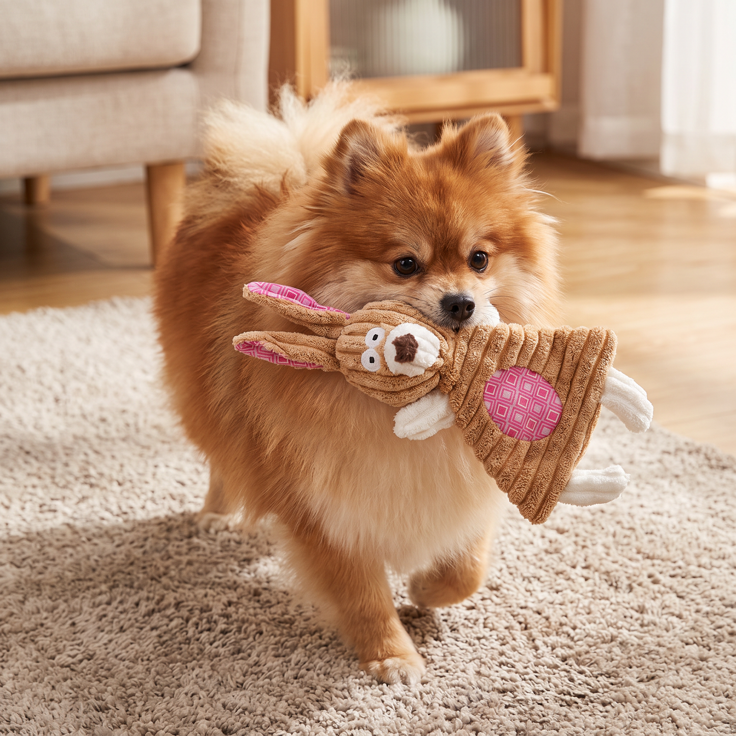 Robustes, füllungsfreies Knister- und Quietsch-Hundespielzeug