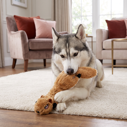 Robustes, füllungsfreies Knister- und Quietsch-Hundespielzeug