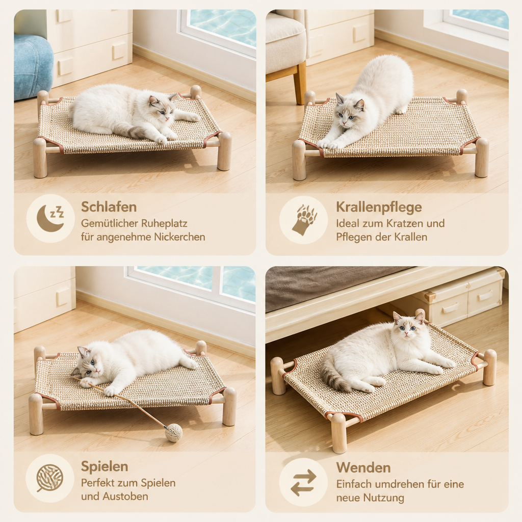Robuster 2-in-1 hängender Katzenkratzer & Katzenbett
