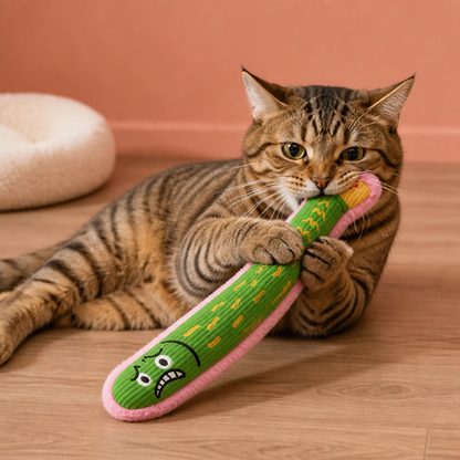 Katzenminze-Knistern-Kicker-Spielzeug – Plüsch-Katzenspielzeug zum Treten und Kuscheln