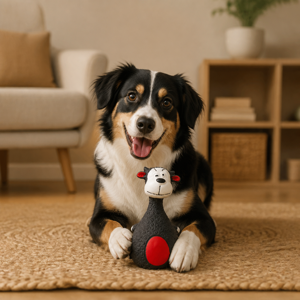 Robustes, umweltfreundliches Latex-Hundespielzeug mit Quietscher & Zahnpflege