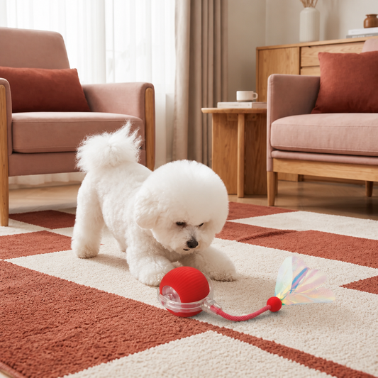 Verbesserter „Smart Rolling Dog Ball“ – strapazierfähiges interaktives Spielzeug mit Netzschwanz