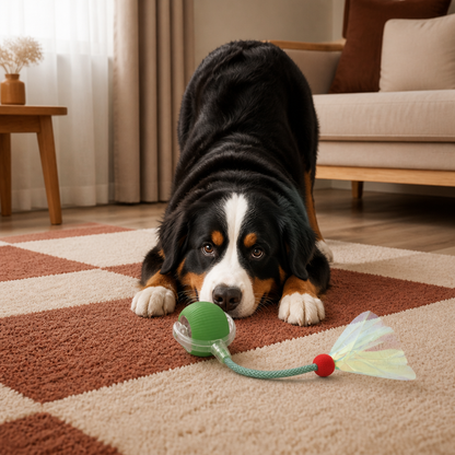 Verbesserter „Smart Rolling Dog Ball“ – strapazierfähiges interaktives Spielzeug mit Netzschwanz