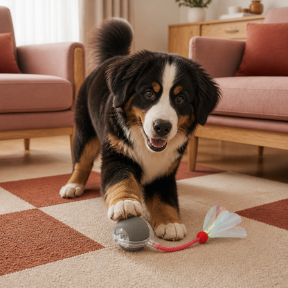 Verbesserter „Smart Rolling Dog Ball“ – strapazierfähiges interaktives Spielzeug mit Netzschwanz