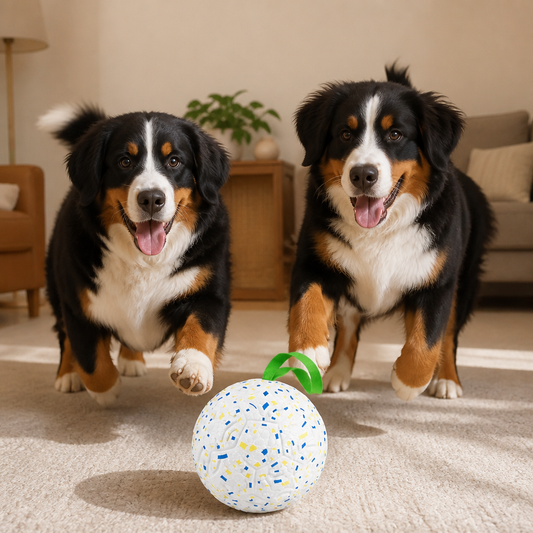 Unzerstörbarer Quietschball für Hunde – bissfestes, interaktives Zieh- und Apportierspielzeug