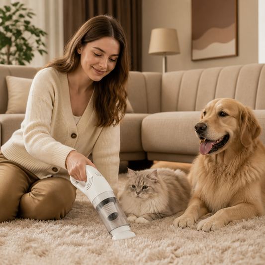 Kabelloser Tierhaarstaubsauger für Sofa und Teppich mit Starker Saugkraft