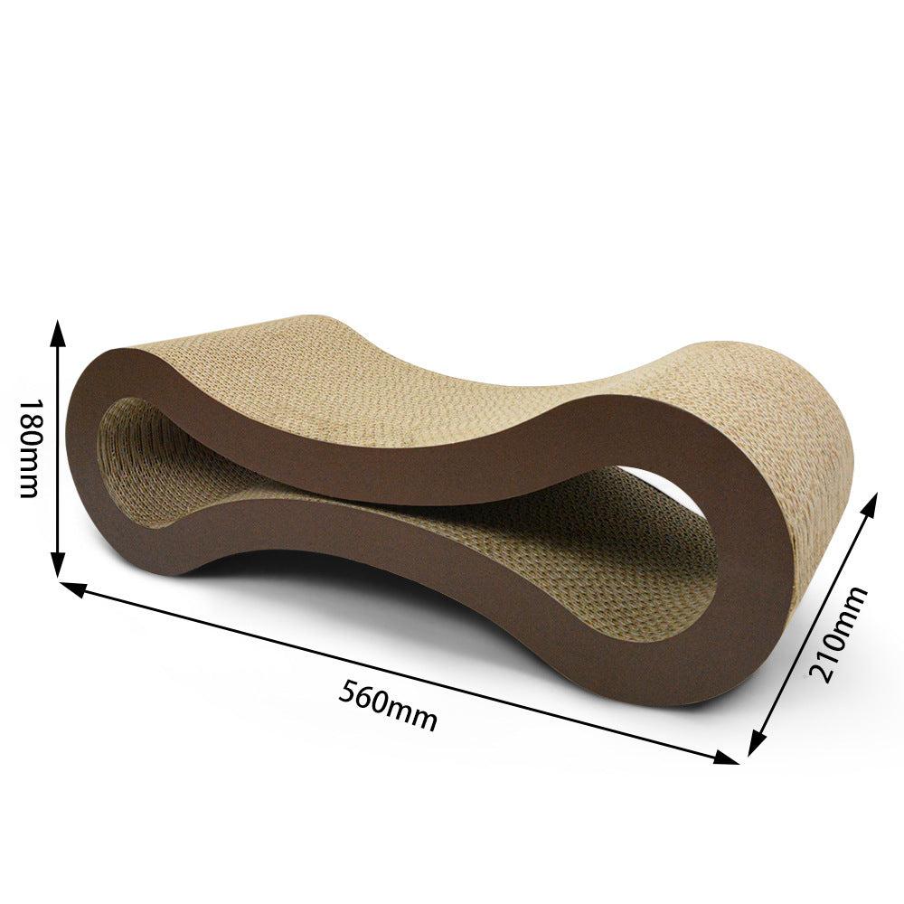 Elegantes Infinity Kratzbrett für Katzen aus hochwertigem Karton